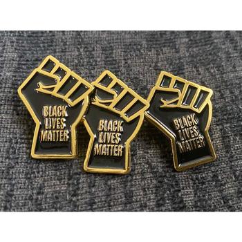 Black Lives Matter Lapel Pin - Gold & Black